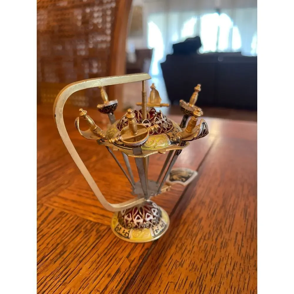 Vintage Toledo cocktail stand with 6 swords